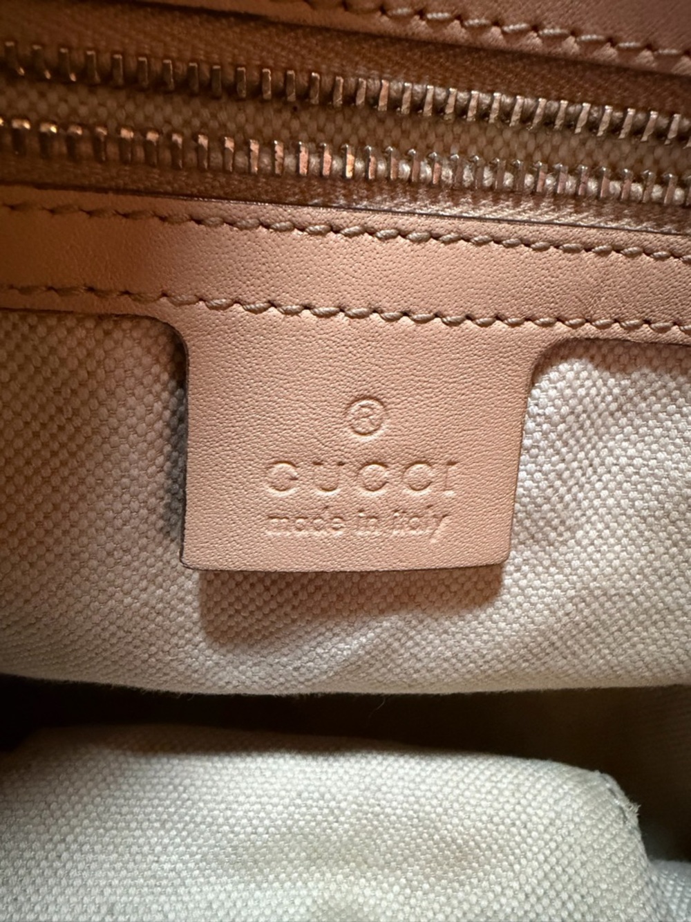✨ PRISTINE ✨ Gucci GG Monogram Canvas Web Stripe Tote Bag – Tan Leather - Picture 2 of 14